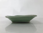 Antique Japanese Ceramic Small Plate Kozara Pottery Celadon Ho-Oh Green Y256
