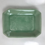 Antique Japanese Ceramic Small Plate Kozara Pottery Celadon Ho-Oh Green Y257