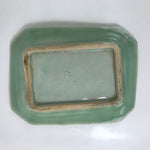 Antique Japanese Ceramic Small Plate Kozara Pottery Celadon Ho-Oh Green Y257