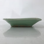 Antique Japanese Ceramic Small Plate Kozara Pottery Celadon Ho-Oh Green Y257