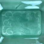 Antique Japanese Ceramic Small Plate Kozara Pottery Celadon Ho-Oh Green Y257
