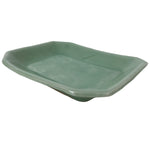 Antique Japanese Ceramic Small Plate Kozara Pottery Celadon Ho-Oh Green Y257