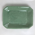 Antique Japanese Ceramic Small Plate Kozara Pottery Celadon Ho-Oh Green Y258