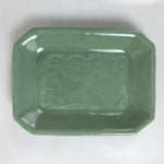 Antique Japanese Ceramic Small Plate Kozara Pottery Celadon Ho-Oh Green Y258