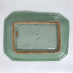 Antique Japanese Ceramic Small Plate Kozara Pottery Celadon Ho-Oh Green Y258