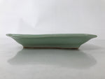 Antique Japanese Ceramic Small Plate Kozara Pottery Celadon Ho-Oh Green Y258