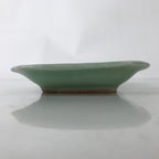 Antique Japanese Ceramic Small Plate Kozara Pottery Celadon Ho-Oh Green Y258