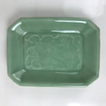 Antique Japanese Ceramic Small Plate Kozara Pottery Celadon Ho-Oh Green Y259