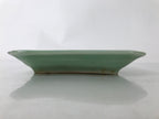 Antique Japanese Ceramic Small Plate Kozara Pottery Celadon Ho-Oh Green Y259