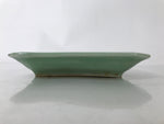 Antique Japanese Ceramic Small Plate Kozara Pottery Celadon Ho-Oh Green Y259