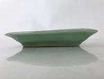 Antique Japanese Ceramic Small Plate Kozara Pottery Celadon Ho-Oh Green Y259