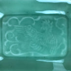 Antique Japanese Ceramic Small Plate Kozara Pottery Celadon Ho-Oh Green Y259