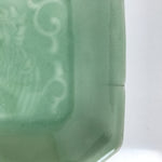Antique Japanese Ceramic Small Plate Kozara Pottery Celadon Ho-Oh Green Y260