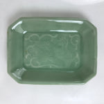 Antique Japanese Ceramic Small Plate Kozara Pottery Celadon Ho-Oh Green Y260