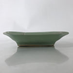Antique Japanese Ceramic Small Plate Kozara Pottery Celadon Ho-Oh Green Y260