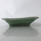 Antique Japanese Ceramic Small Plate Kozara Pottery Celadon Ho-Oh Green Y260