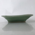 Antique Japanese Ceramic Small Plate Kozara Pottery Celadon Ho-Oh Green Y260
