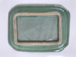 Antique Japanese Ceramic Small Plate Kozara Pottery Celadon Ho-Oh Green Y261