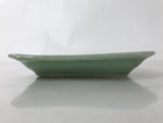 Antique Japanese Ceramic Small Plate Kozara Pottery Celadon Ho-Oh Green Y261