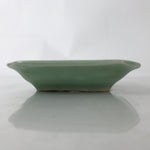 Antique Japanese Ceramic Small Plate Kozara Pottery Celadon Ho-Oh Green Y261