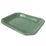 Antique Japanese Ceramic Small Plate Kozara Pottery Celadon Ho-Oh Green Y261