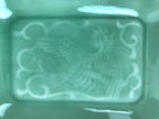 Antique Japanese Ceramic Small Plate Kozara Pottery Celadon Ho-Oh Green Y262