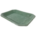 Antique Japanese Ceramic Small Plate Kozara Pottery Celadon Ho-Oh Green Y262