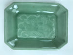 Antique Japanese Ceramic Small Plate Kozara Pottery Celadon Ho-Oh Green Y281