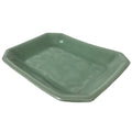 Antique Japanese Ceramic Small Plate Kozara Pottery Celadon Ho-Oh Green Y281