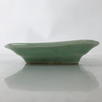 Antique Japanese Ceramic Small Plate Kozara Pottery Celadon Ho-Oh Green Y282