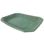Antique Japanese Ceramic Small Plate Kozara Pottery Celadon Ho-Oh Green Y282