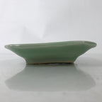 Antique Japanese Ceramic Small Plate Kozara Pottery Celadon Ho-Oh Green Y283