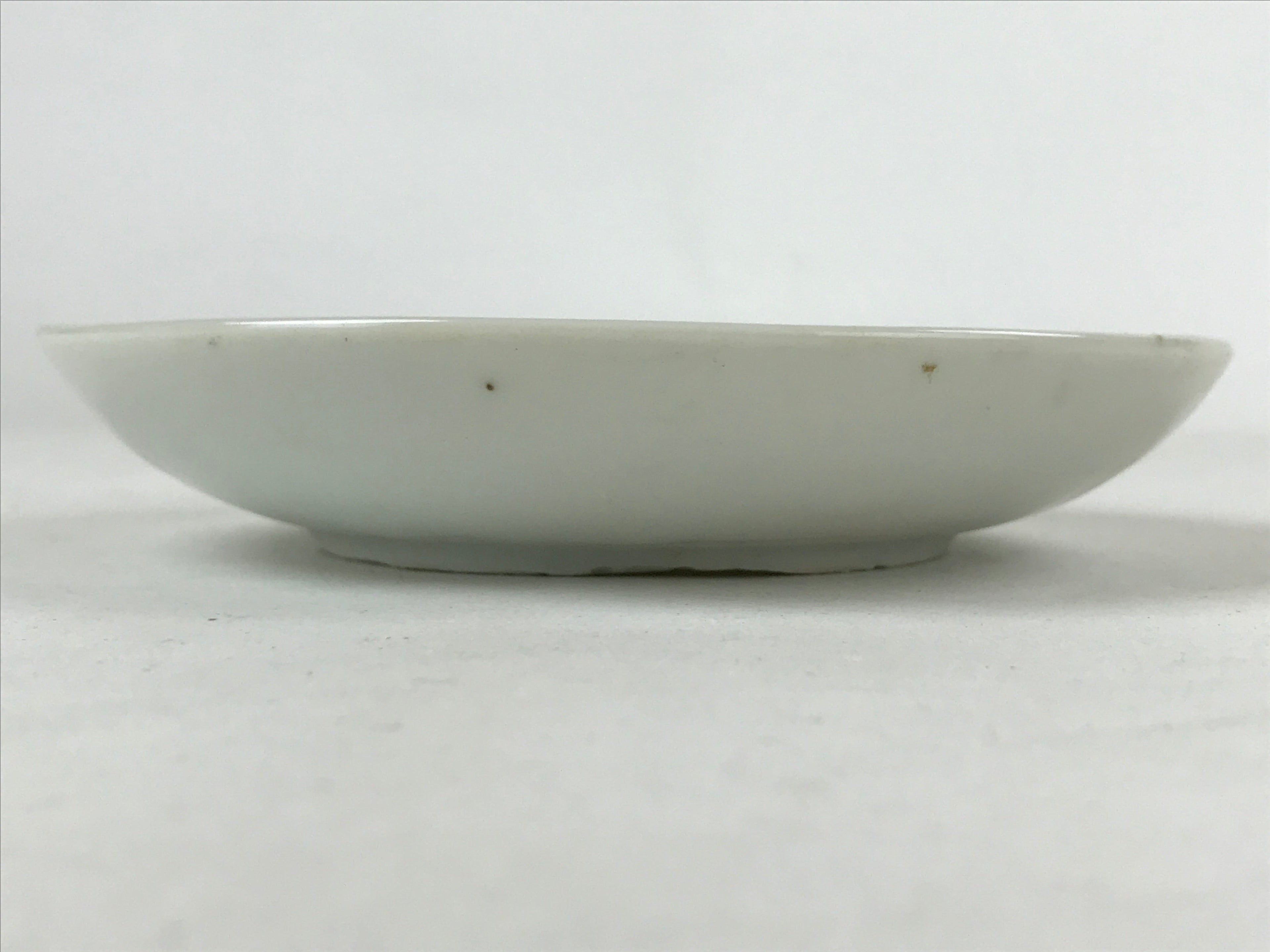 Antique Japanese Ceramic Small Plate Meimeizara Bamboo Plum Black Orange PY573
