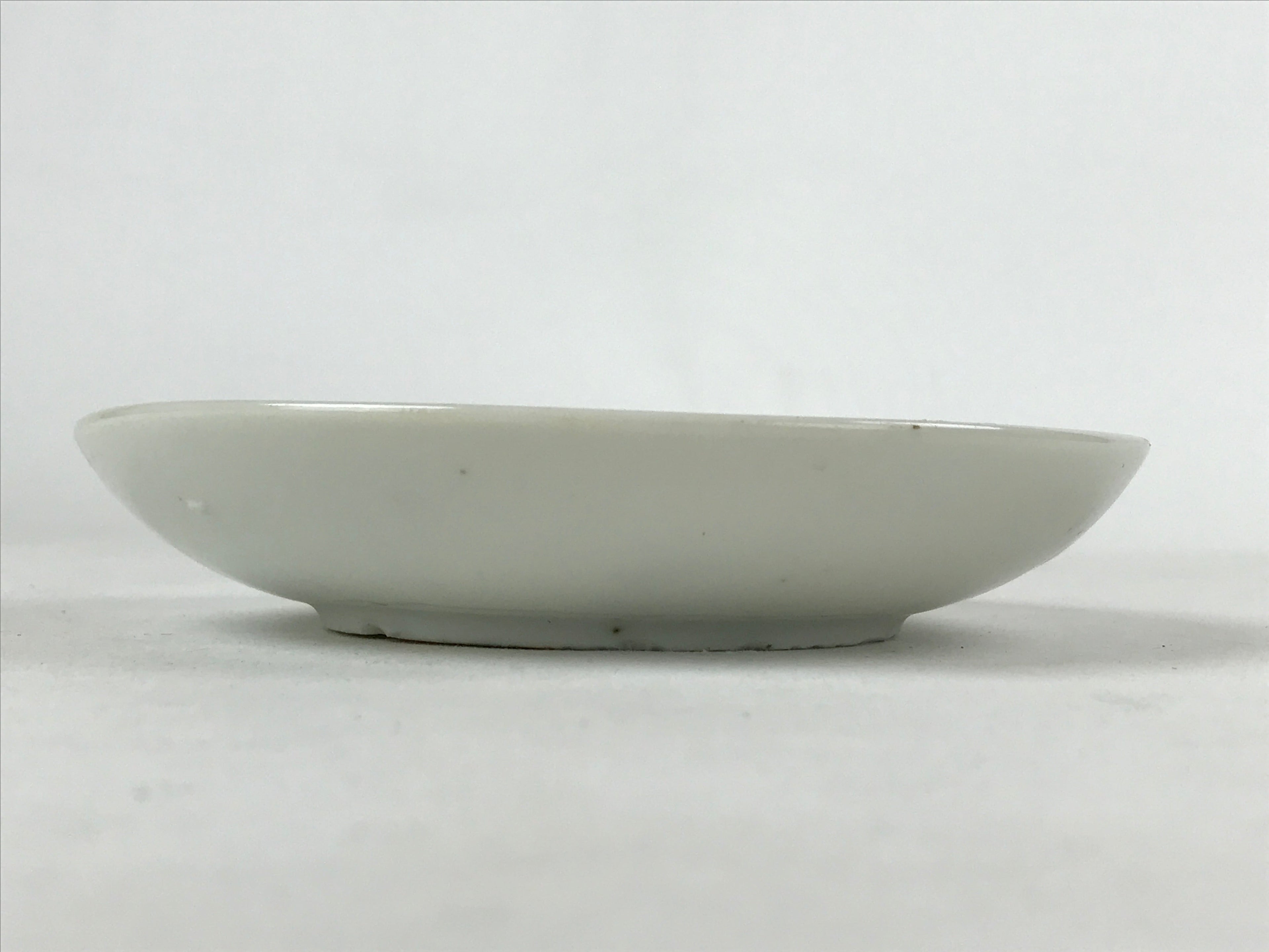 Antique Japanese Ceramic Small Plate Meimeizara Bamboo Plum Black Orange PY573