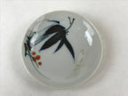Antique Japanese Ceramic Small Plate Meimeizara Bamboo Plum Black Orange PY573