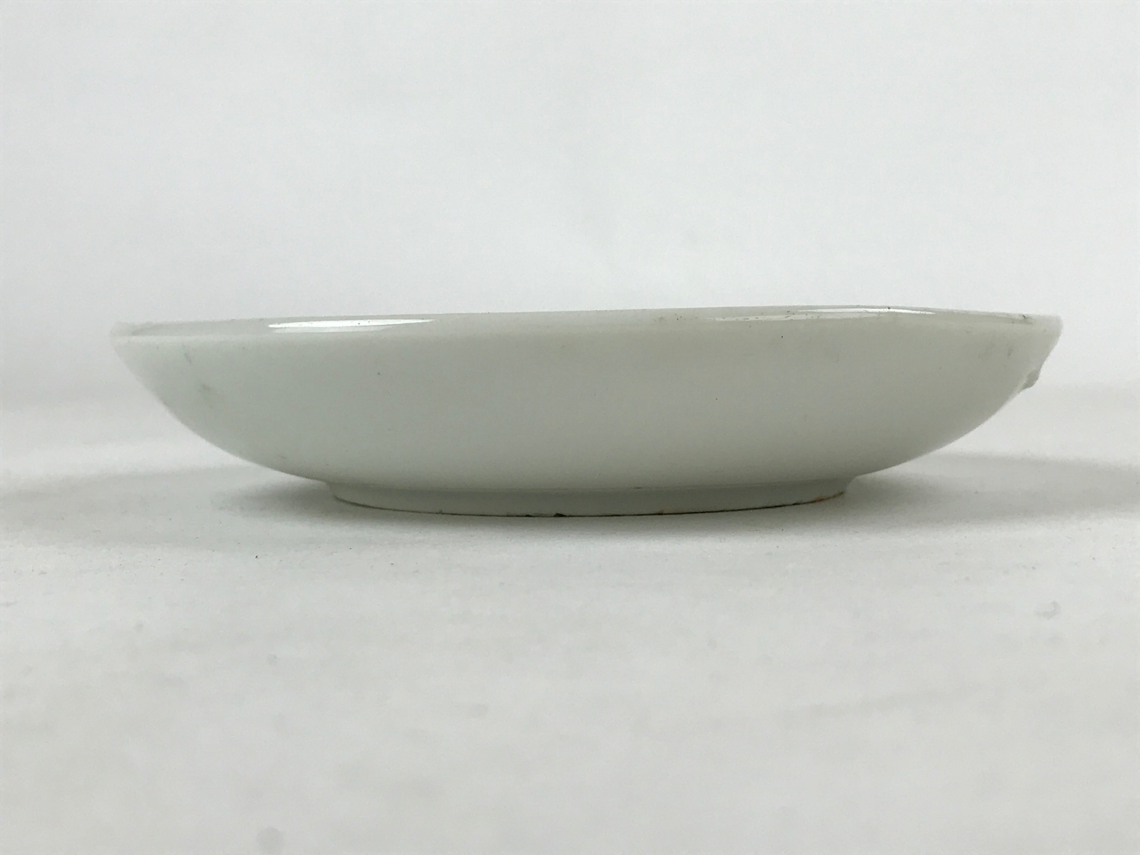 Antique Japanese Ceramic Small Plate Meimeizara Bamboo Plum Black Orange PY574