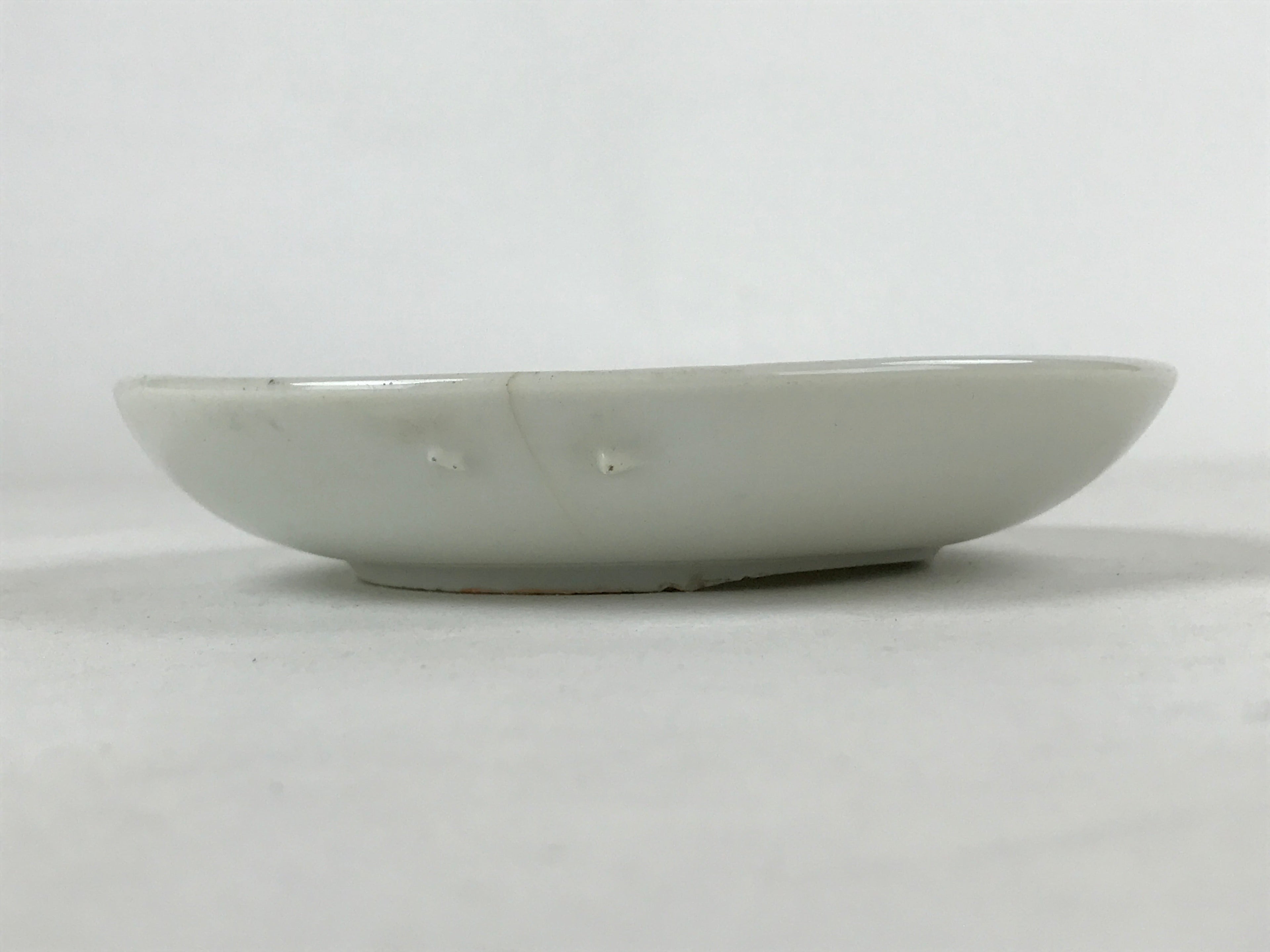 Antique Japanese Ceramic Small Plate Meimeizara Bamboo Plum Black Orange PY574