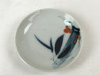 Antique Japanese Ceramic Small Plate Meimeizara Bamboo Plum Black Orange PY574