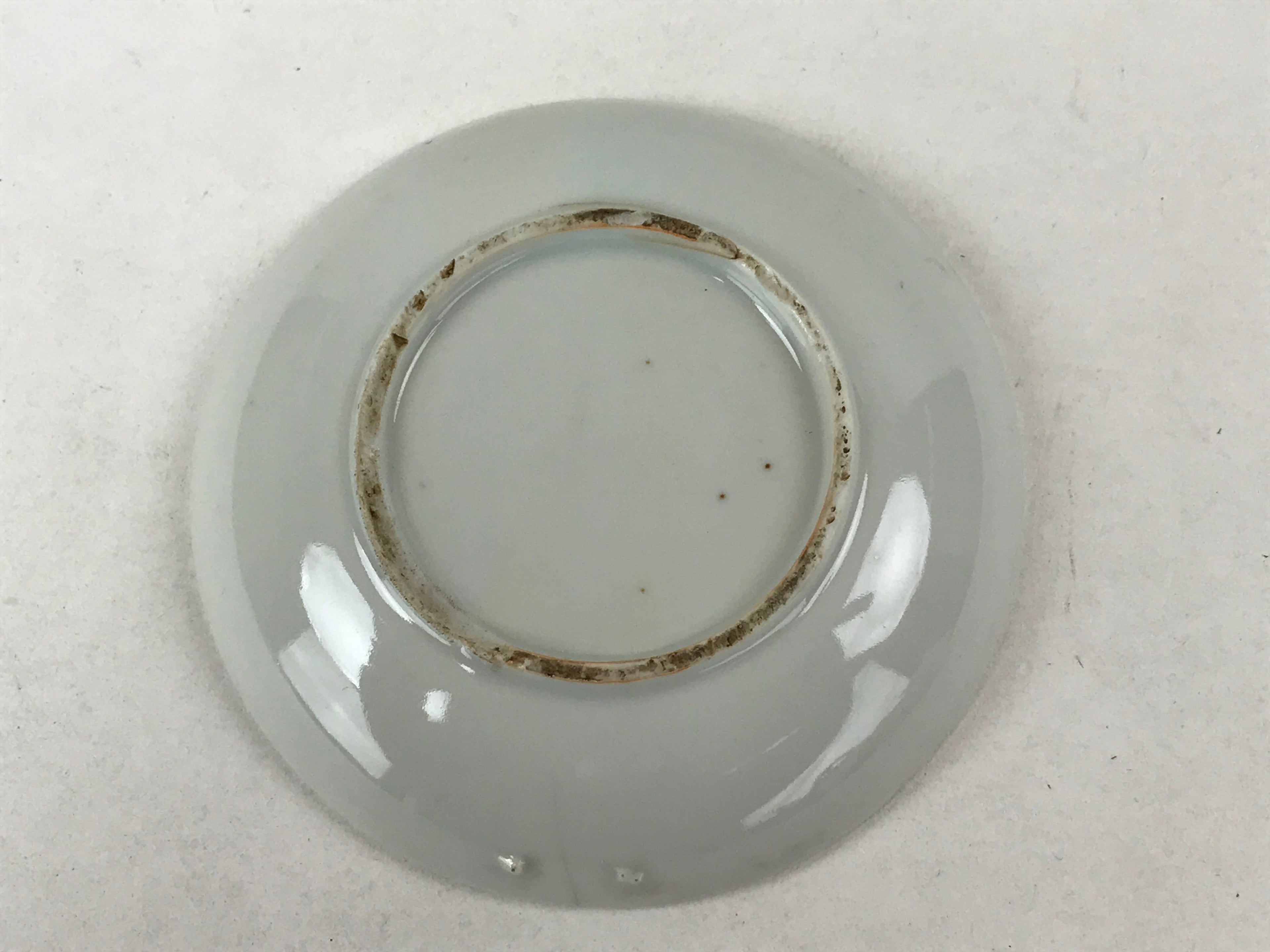Antique Japanese Ceramic Small Plate Meimeizara Bamboo Plum Black Orange PY574