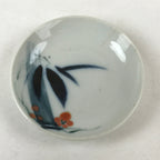 Antique Japanese Ceramic Small Plate Meimeizara Bamboo Plum Black Orange PY574