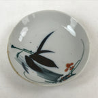 Antique Japanese Ceramic Small Plate Meimeizara Bamboo Plum Black Orange PY575
