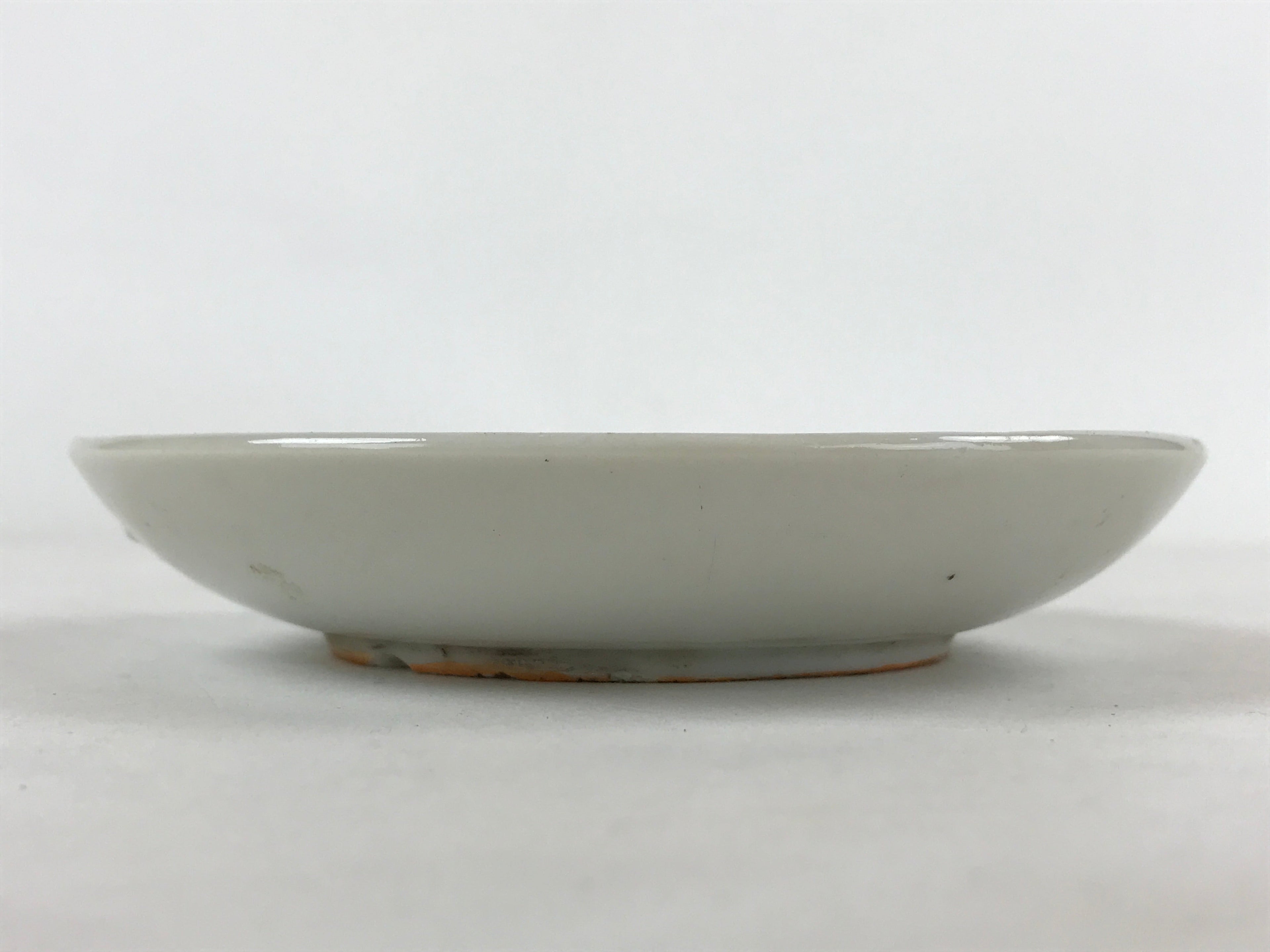 Antique Japanese Ceramic Small Plate Meimeizara Bamboo Plum Black Orange PY578