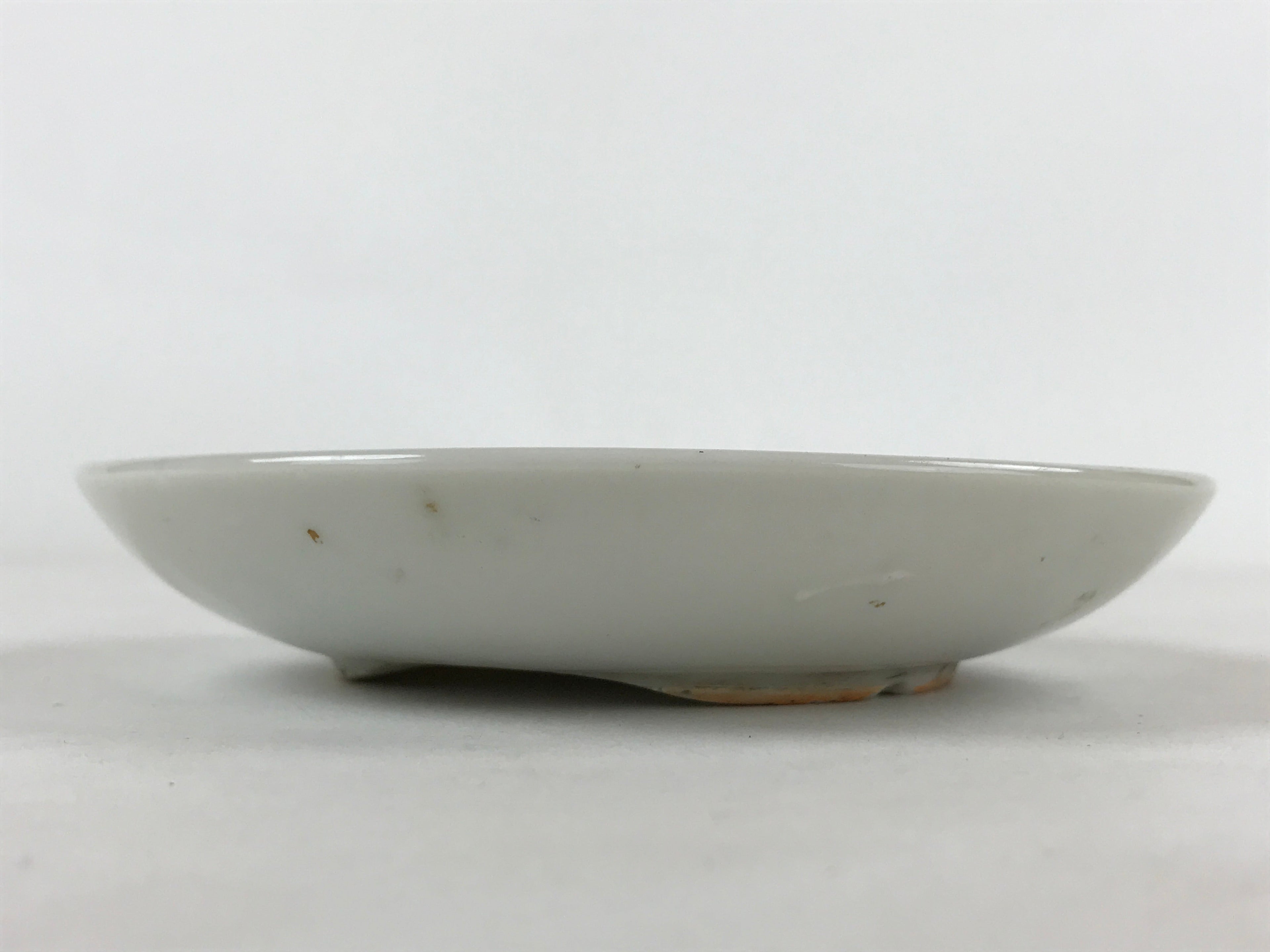 Antique Japanese Ceramic Small Plate Meimeizara Bamboo Plum Black Orange PY578