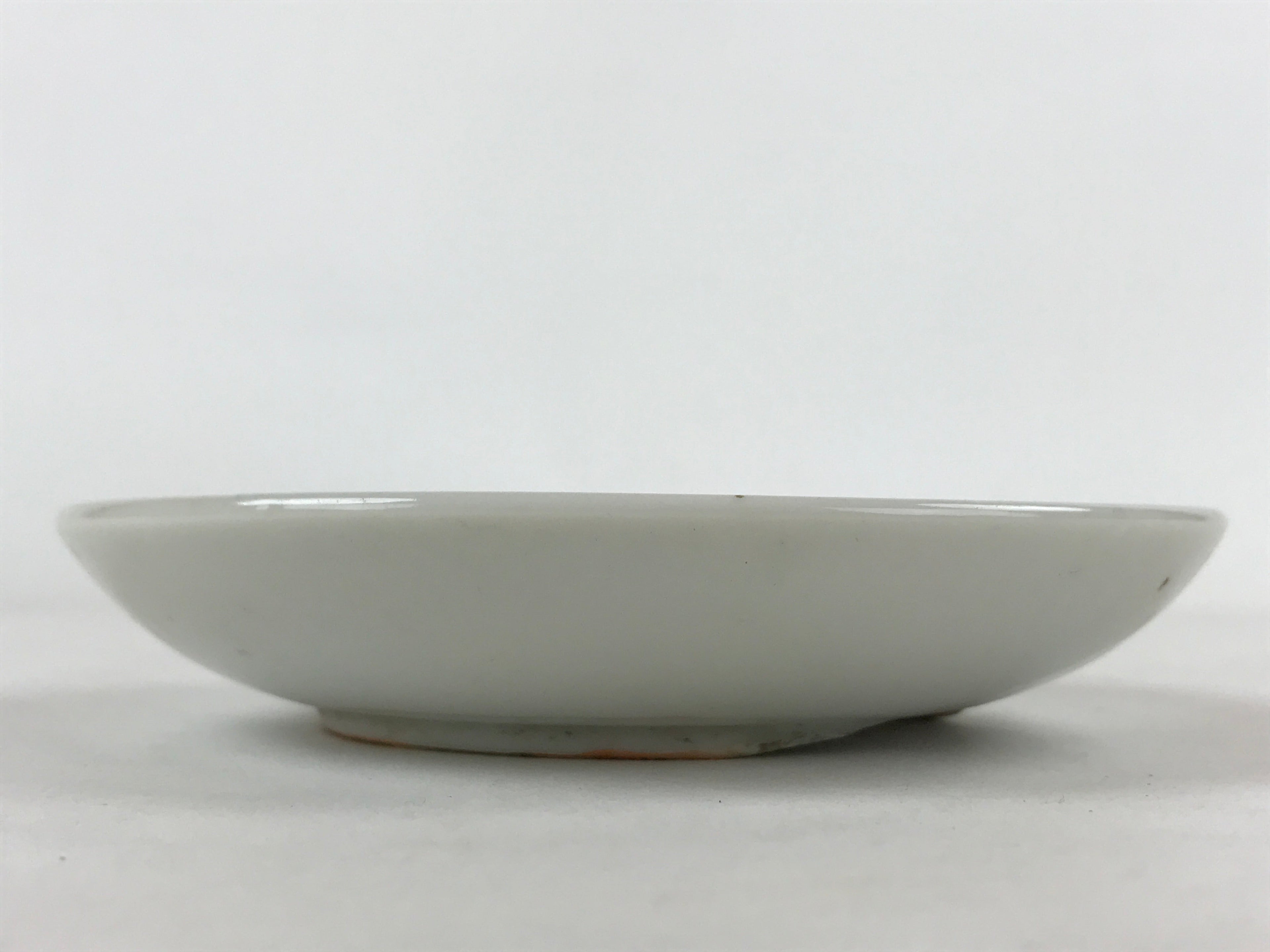Antique Japanese Ceramic Small Plate Meimeizara Bamboo Plum Black Orange PY578