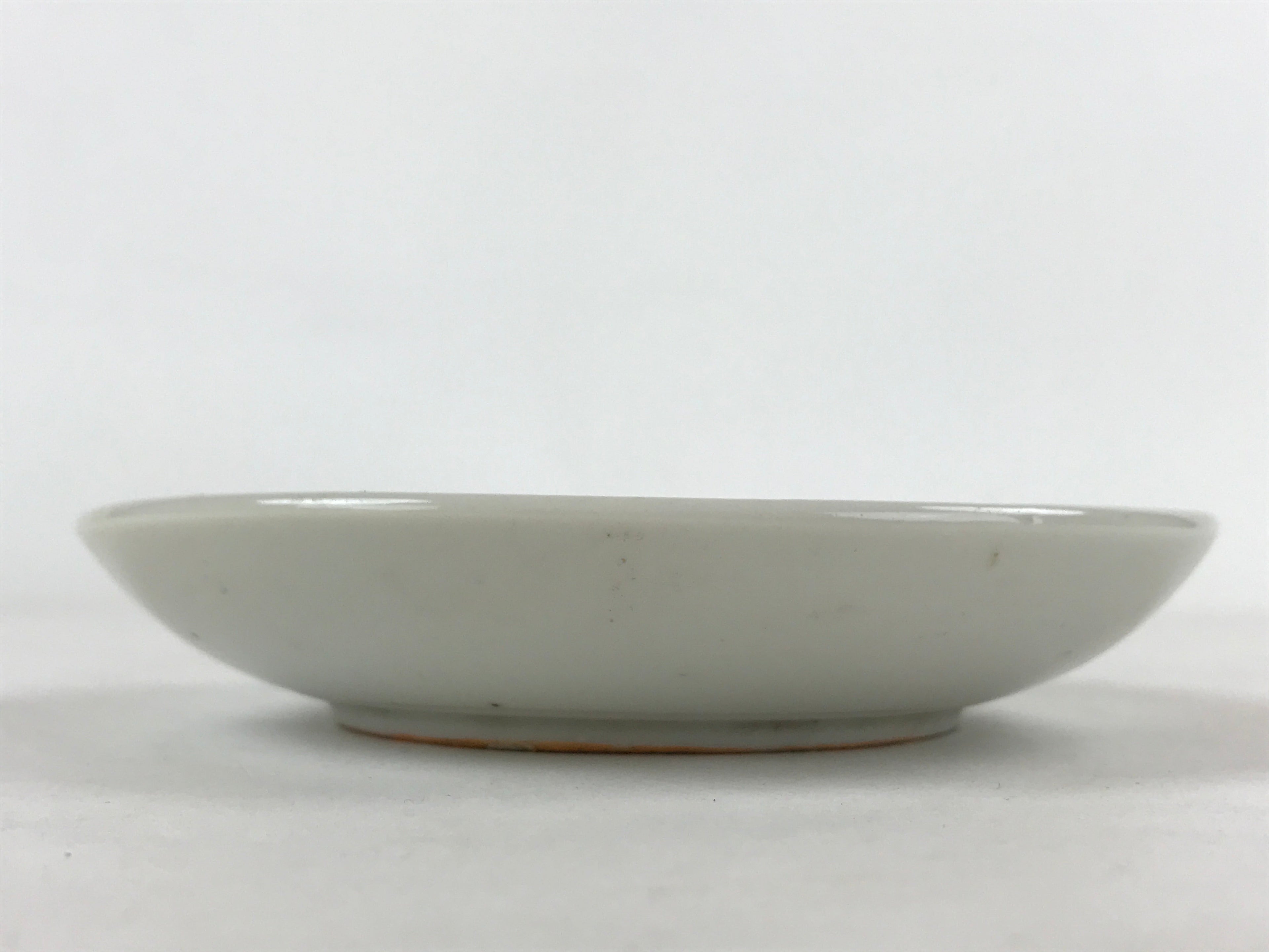 Antique Japanese Ceramic Small Plate Meimeizara Bamboo Plum Black Orange PY578
