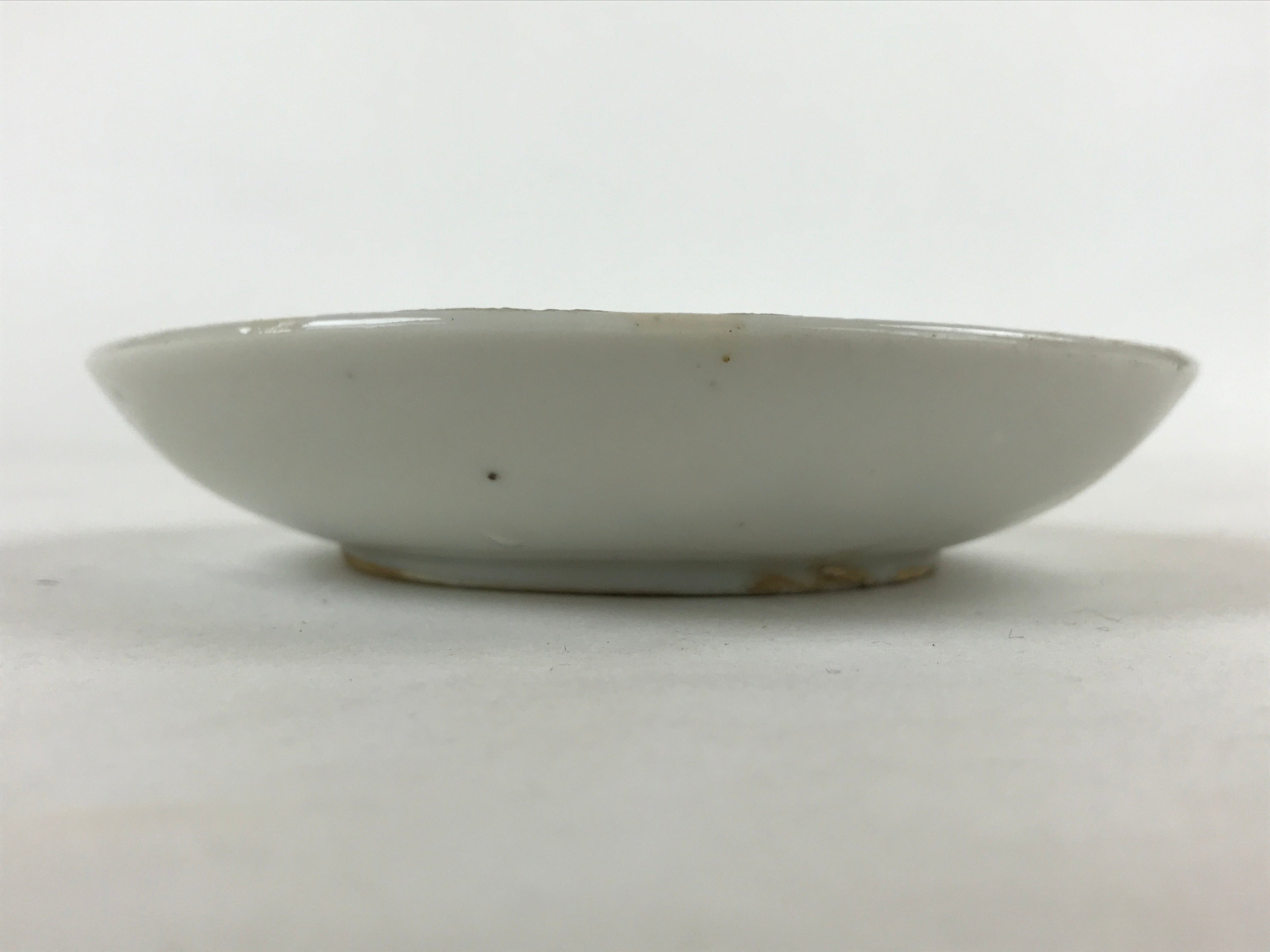 Antique Japanese Ceramic Small Plate Meimeizara Bamboo Plum Black Orange PY579