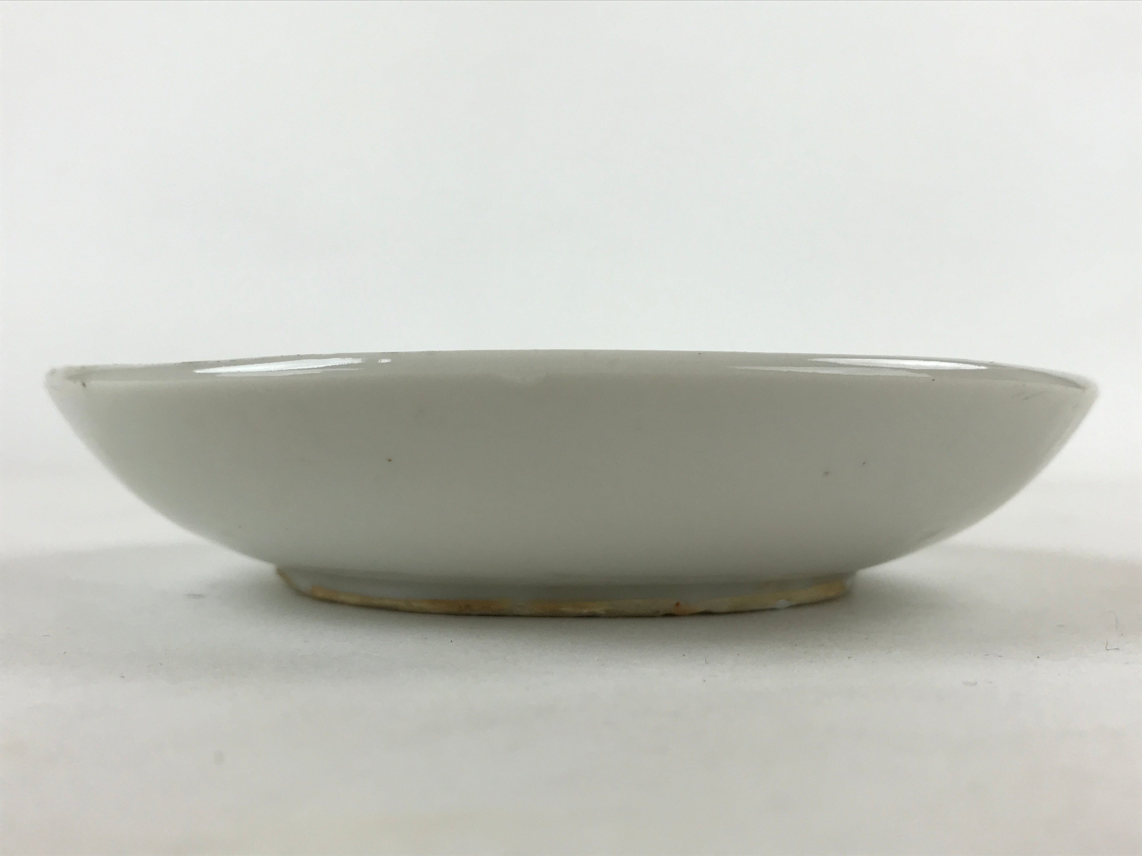 Antique Japanese Ceramic Small Plate Meimeizara Bamboo Plum Black Orange PY579