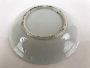Antique Japanese Ceramic Small Plate Meimeizara Bamboo Plum Black Orange PY706