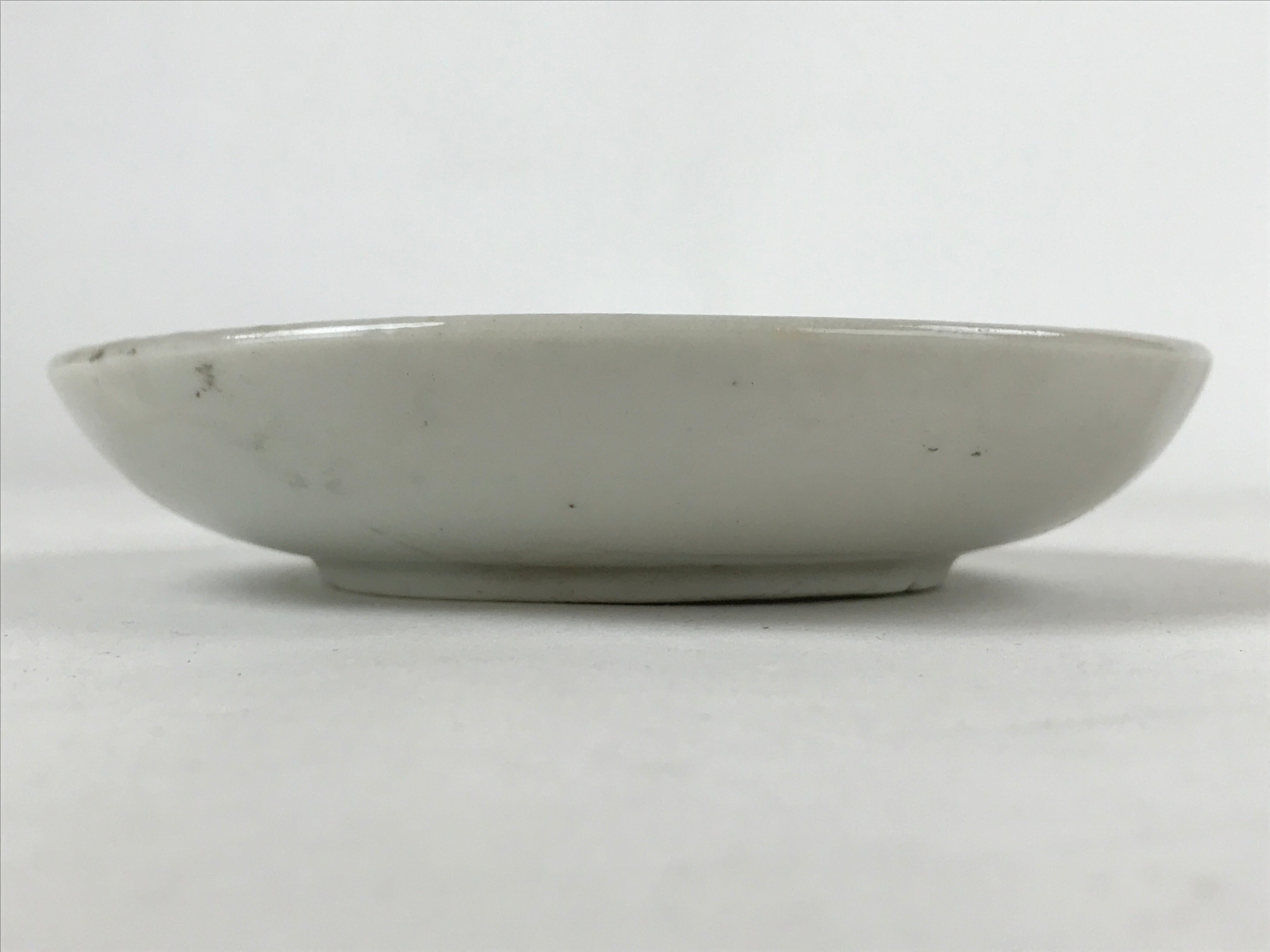 Antique Japanese Ceramic Small Plate Meimeizara Plum Blossom Floral White PY570