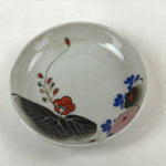 Antique Japanese Ceramic Small Plate Meimeizara Plum Blossom Floral White PY572